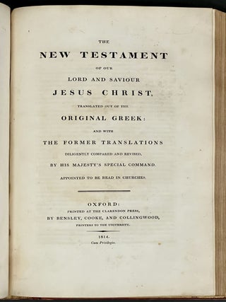 The HOLY BIBLE, Containing the Old and New Testaments, and The Apocrypha.