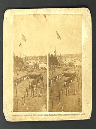 Item #51786 STEREOVIEW. Review of a Part of the New York Police on the Battery, July 4th, 1859....