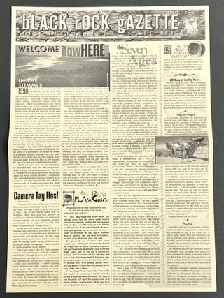 Item #51899 BLACK ROCK GAZETTE. The Naked Truth Since 1992. Burning Man Festival