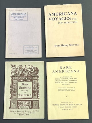 Item #51924 LOT Of 7 CATALOGUES, Primarily Rare Americana. Bookseller History, Henry Stevens