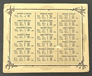 The PRESIDENTS Of The UNITED STATES Of AMERICA. South. North. 1732 - 1883.