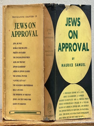 Item #52026 JEWS On APPROVAL. Maurice Samuel