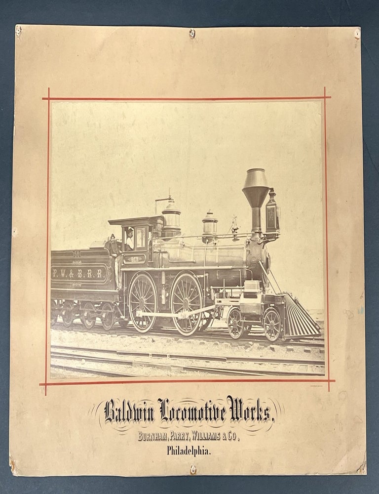 Item #52031 ALBUMEN PHOTOGRAPHIC IMAGE. ENGINE 56. BALDWIN LOCOMOTIVE WORKS. Burnham, Parry, Williams & Co. Philadelphia. U S. Railroad History.