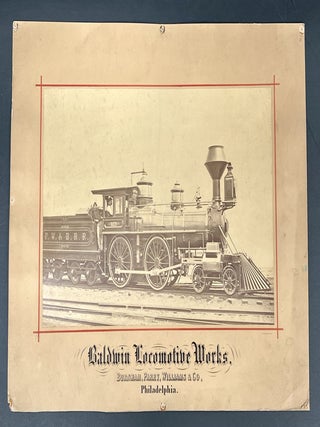 ALBUMEN PHOTOGRAPHIC IMAGE. ENGINE 56. BALDWIN LOCOMOTIVE WORKS. Burnham, Parry, Williams. U S. Railroad History.