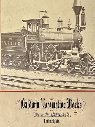 ALBUMEN PHOTOGRAPHIC IMAGE. ENGINE 56. BALDWIN LOCOMOTIVE WORKS. Burnham, Parry, Williams & Co. Philadelphia.