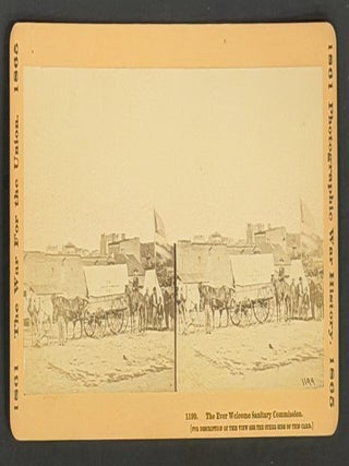 STEREOVIEW CARD. The Ever Welcome Sanitary Commission. 1199.