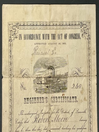 ENGINEER'S CERTIFICATE. Renewal 3d. No. 240. 7 December 1855.