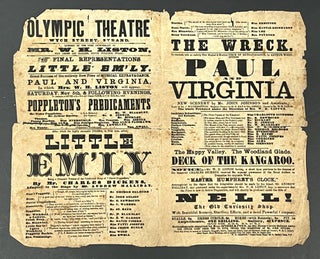 Item #52083 THEATRE PLAYBILL. LITTLE EM'LY. Being a Dramatic Version of the Celebrated...