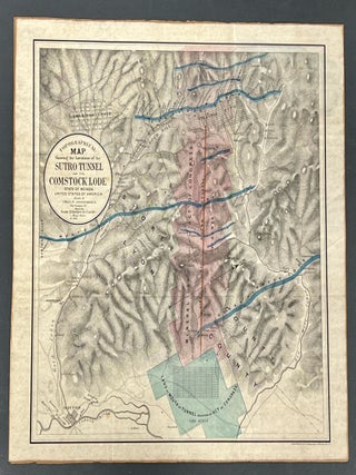 Item #52103 TOPOGRAPHICAL MAP SHOWING The LOCATIONS Of The SUTRO TUNNEL And The COMSTOCK LODE,...