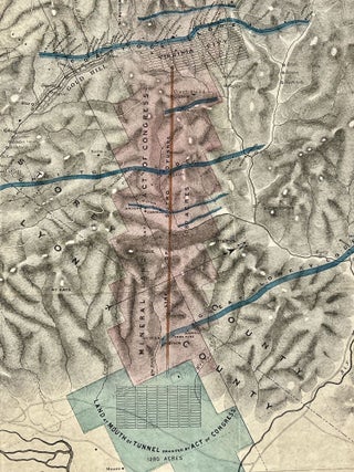 TOPOGRAPHICAL MAP SHOWING The LOCATIONS Of The SUTRO TUNNEL And The COMSTOCK LODE, State of Nevada, United States of America.