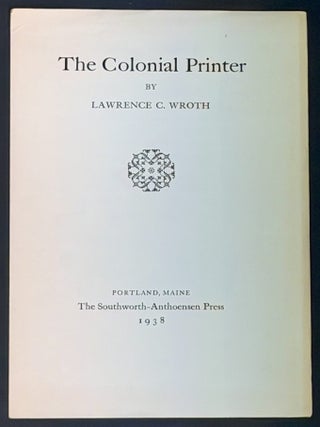 The COLONIAL PRINTER.