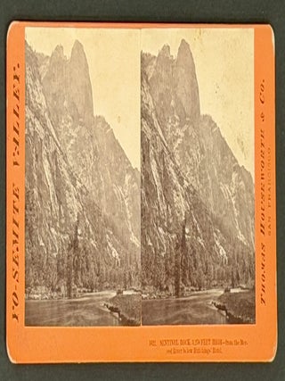 Item #52210 SENTINEL ROCK, 3,270 FEET HIGH -- from the Merced River below Hutchings Hotel. 1622....