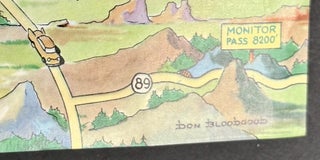 YOUR SHELL MAP Of 1960 WINTER OLYMPIC GAMES. Squaw Valley California.