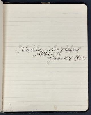 MANUSCRIPT NOTEBOOK Of A YOUNG NURSE At BELLEVUE HOSPITAL, New York City, in the Immediate Aftermath of World War I.