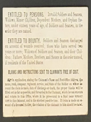 BOUNTY CLAIM CARD.