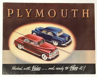 Item #52253 PLYMOUTH Packed with Value .... and ready to Prove it! Automobile Sales Brochure /...