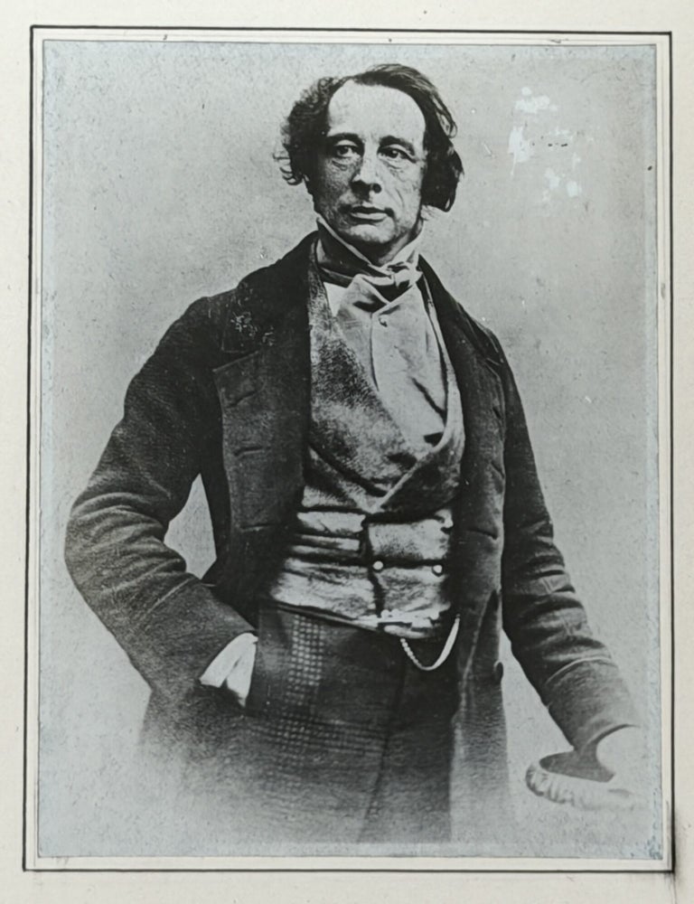 Item #52254 MOUNTED SILVER GELATIN PHOTOGRAPH Of DICKENS After an Daguerreotype by Antoine Claudet. Charles . Claudet Dickens, Antoine - Photographer.