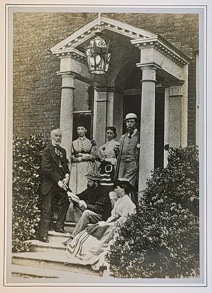 Item #52263 MOUNTED SILVER GELATIN PHOTOGRAPH Of DICKENS And Family, on the Steps of Gad's...