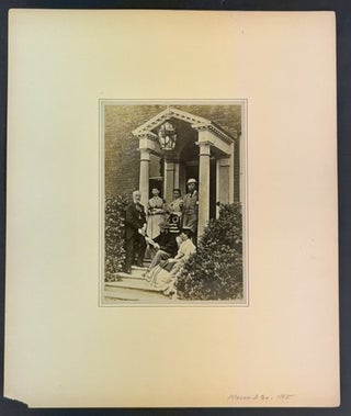 MOUNTED SILVER GELATIN PHOTOGRAPH Of DICKENS And Family, on the Steps of Gad's Hill Place.
