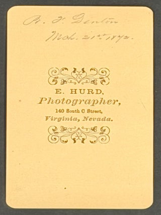 CARTE - De - VISITE [CDV], Albumen Photograph. Hurd's Gallery.