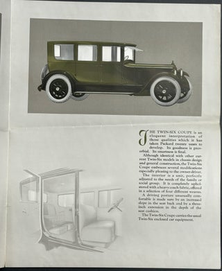 PACKARD TWIN SIX. Two New Body Styles.