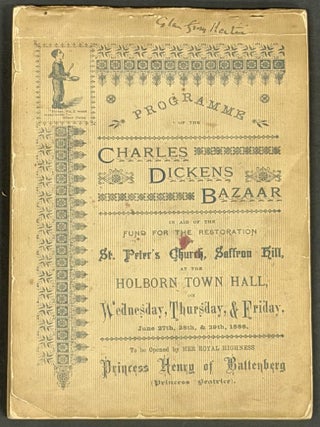 Item #52282 PROGRAMME Of The CHARLES DICKENS BAZAAR in Ad of the Fund for the Restoration of St....