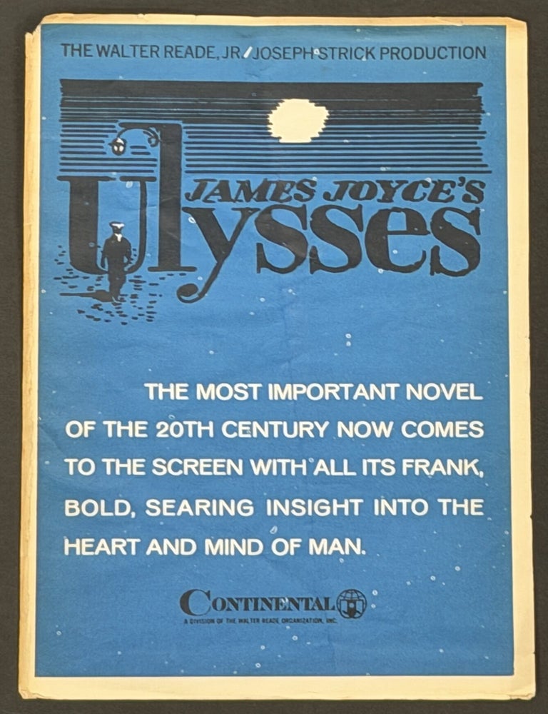 Item #52292 JAMES JOYCE'S ULYSSES. The Walter Reade, Jr. - Joseph Strick Production. James - Inspiration. Reade Jr. Joyce, Walter, Joseph Strick.