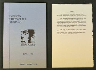 Item #52297 AMERICAN ARTISTS Of The BOOKPLATE 1970 - 1990. James P. Keenan, Jacqueline E. - Davis