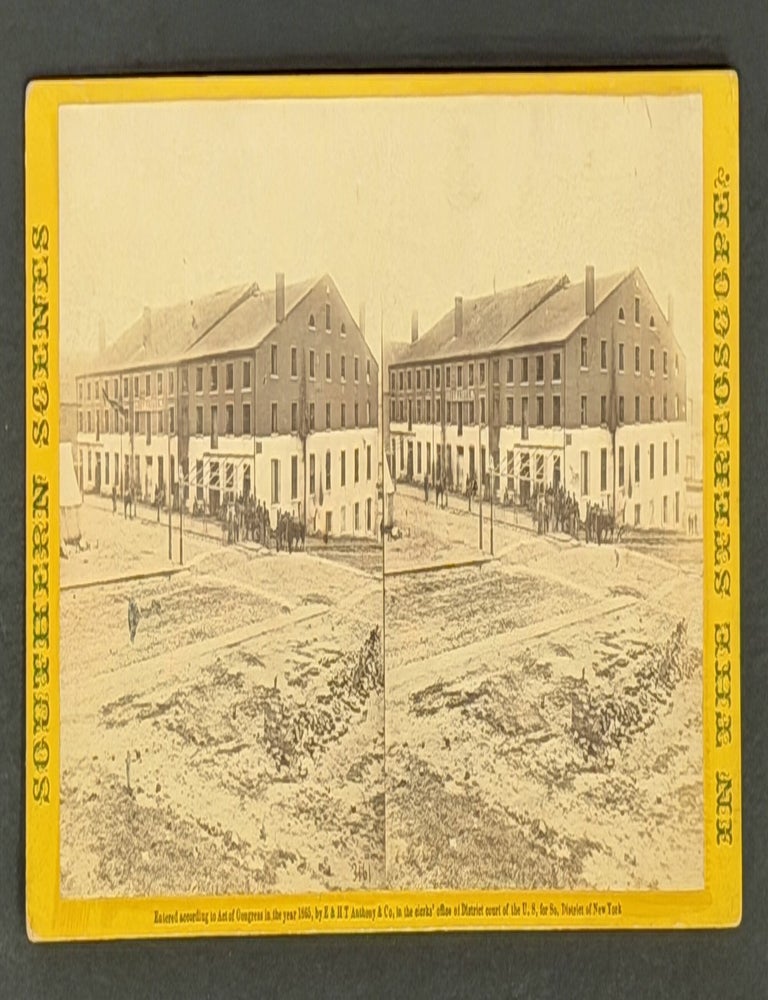 Item #52312 LIBBY PRISON. Stereoscopic Views in Richmond and Vicinity. No. 3141. 19th C. Stereoview / Albumen B/W Photograph, George O. - Photographer Ennis.
