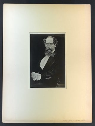 MOUNTED SILVER GELATIN PHOTOGRAPH Of DICKENS, Seated, Facing to His Left.