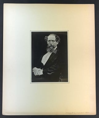 MOUNTED SILVER GELATIN PHOTOGRAPH Of DICKENS, Seated, Facing to His Left.
