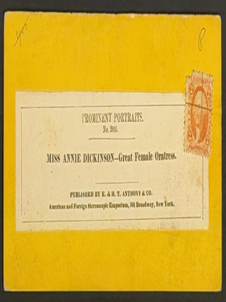 PROMINENT PROTRAITS. No. 2095. Miss Annie Dickinson - Great Female Oratress.