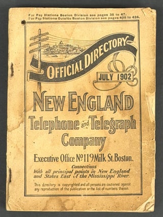 Item #52347 NEW ENGLAND TELEPHONE And TELEGRAPH Co. Official Directory. July 1902. Early 20th...
