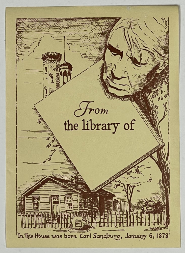 Item #5594 BOOKPLATE. "From the library of ...." Carl Sandburg, 1878 - 1967.