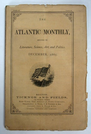 Item #7704 'Adelaide Anne Procter' in The ATLANTIC MONTHLY. Charles. 1812 - 1870 Dickens