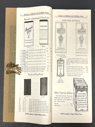 STATIONERY CATALOGUE. January, 1918.