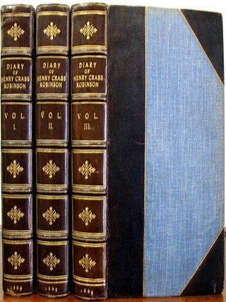 Item #9355 DIARY, REMINISCENCES, And CORRESPONDENCE Of HENRY CRABB ROBINSON, Barrister-At-Law,...